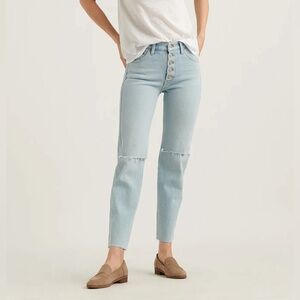 Lucky Brand Mid Rise Authentic Straight Jean in Luna Dest Ct